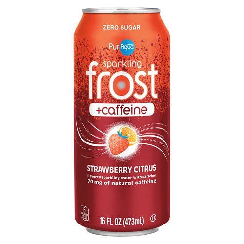 PurAqua Sparkling Frost Caffeine Strawberry Citrus Flavored Drink